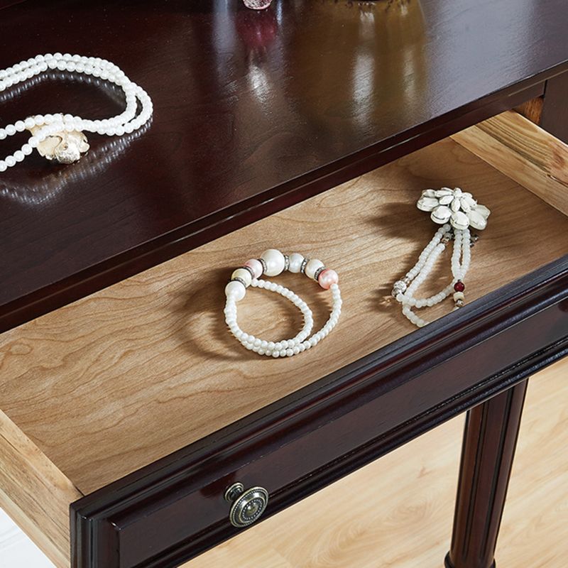 Eiken ijdelheid set make-up 15,74 "brede ijdelheid met lade en spiegel