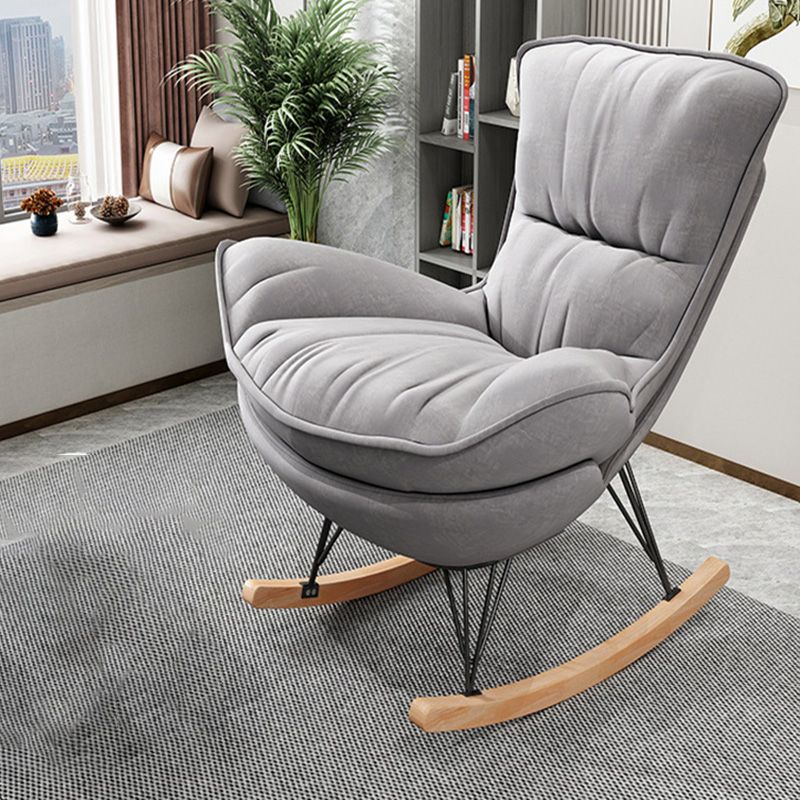 Modern Nursery Nursery Both Seanch Sedia soggiorno sedia a dondolo con pouf