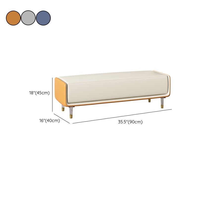 Glam Cushioned Seating Bench Rectangle Entryway and Bedroom Bench Clearhalo 'Benches' 'Chairs & Seating' 'furn' 'furn_benches' 'Furniture' 'Living Room Furniture' 1200x1200_63943b7d-e2b0-4041-aa21-adab9340702a