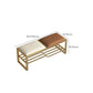 Rectangle Shoe Storage Entryway Bench Cushioned Metal Seating Bench Clearhalo 'Benches' 'Chairs & Seating' 'furn' 'furn_benches' 'Furniture' 'Living Room Furniture' 1200x1200_6394807a-018b-4799-b82e-f40c4b5fc07d