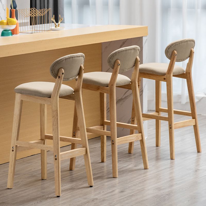 Modern Armless Backrest Counter Stool Wood Living Room Bar Stool with Cushion Clearhalo 'Bar Furniture' 'Bar Stools' 'bar_stools' 'furn' 'furn_bar_stools' 'furniture_bar_stools' 'Kitchen & Dining Furniture' 'kitchen&dining_furn' 'kitchen' 'kitchen_furn' Furniture' 1200x1200_6394ce48-51a1-493f-9bcd-f5755981079e