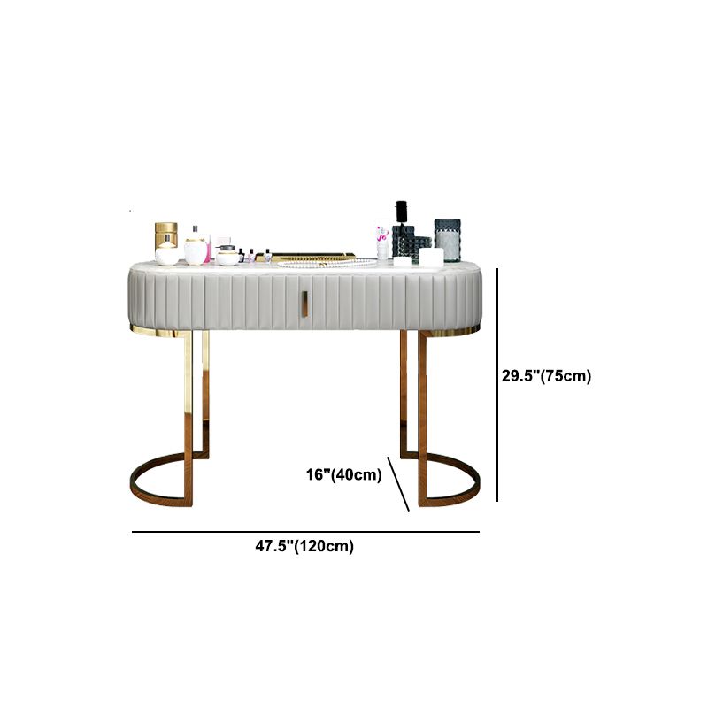 Holzwaschtisch mit Stuhl und Spiegelstein Top Eitelkeit in Grau