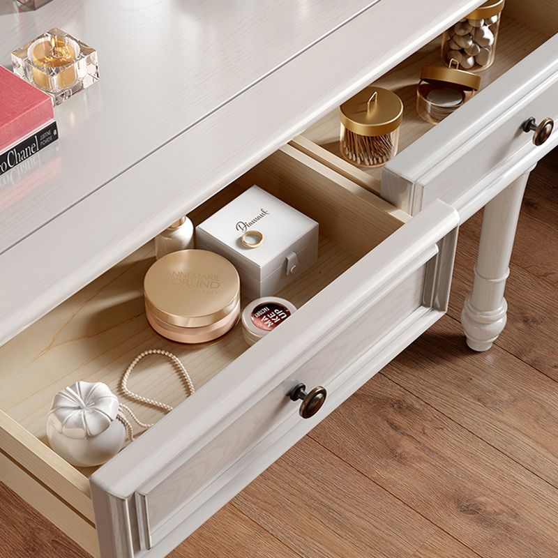 French Country Make-up Vanity Wooden Dressing Table with Drawer Clearhalo 'Bedroom Furniture' 'furn' 'furn_makeup_vanities' 'Furniture' 'Makeup Vanities' 'makeup_vanities' 1200x1200_6399016d-2165-44cd-a9fa-8a0e8a6860e8