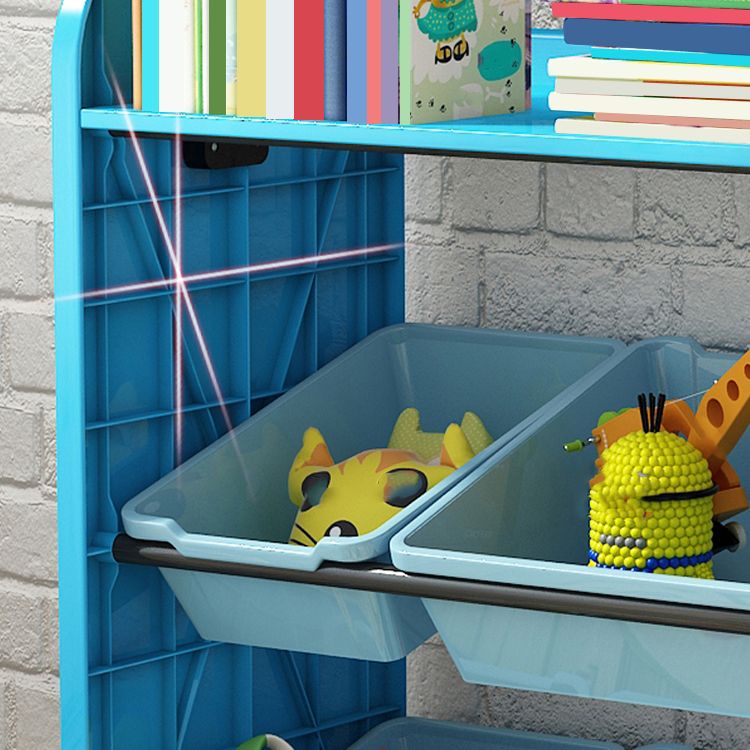 Estantería de plástico contemporánea estantería de espalda cerrada para sala de estar