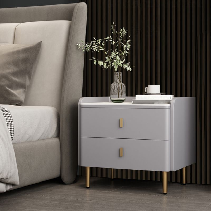 Nachtkastje met laden 19 "hoog houten bed nachtkastje met benen