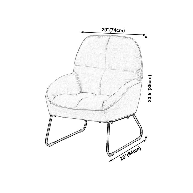 Linen 23.62 "sedia a braccia svasata W con slitta e biscotto