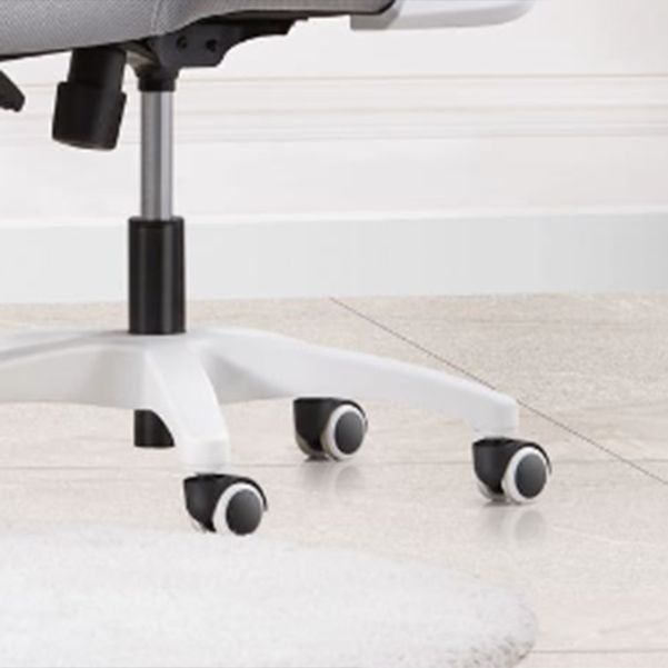 Sedia moderna sedia a maglia sedia a metà schiena con ruote in grigio/arancione/nero