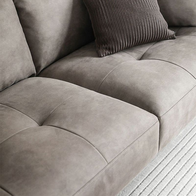 Contemporary Loose Back Standard Sofa Faux Leather Square Arm Settee Clearhalo 'furn' 'furn_sofas' 'Furniture' 'furniture_sofas' 'Living Room Furniture' 'Sofa' 'sofas' 1200x1200_63a0af51-0d53-458a-b5c3-66c3c2729833