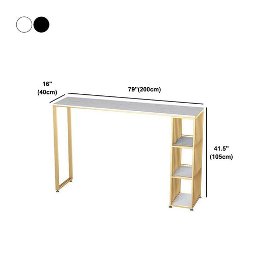 1/3 Stücke luxuriöser rechteckiger Kneipentisch -Set Künstlicher Marmor -Top -Tisch -Set Set