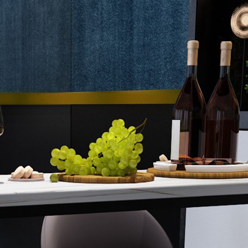 Dining Room Stone Top Counter Table Iron Base 42-inch Height Modern Bar Table Clearhalo 'Bar Furniture' 'Bar Tables' 'bar_tables' 'furn' 'furn_bar_tables' 'Furniture' 'furniture_bar_tables' 'Kitchen & Dining Furniture' 1200x1200_63a12d77-45f3-42ff-91e0-945bc4b16b35
