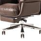 Contemporary Arm Chair Adjustable Seat Height Brown Leather Office Chair Clearhalo 'furn' 'furn_office_chair' 'Furniture' 'Office Chairs' 'Office Furniture' 'office_chair' 1200x1200_63a23158-097f-42fe-ba25-c54017849784