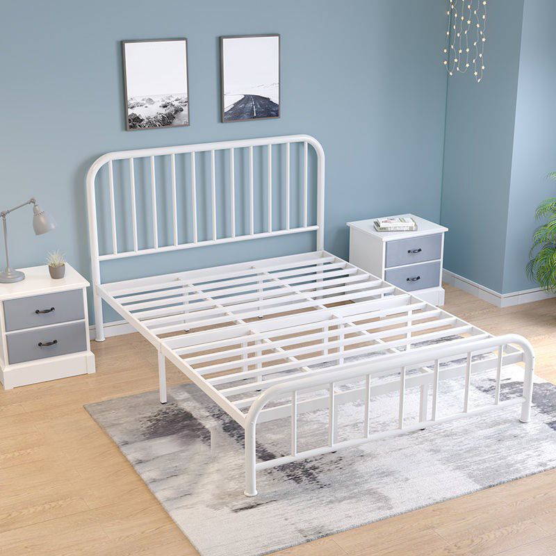 Cama estándar de alto perfil, cabecera de metal para la cabecera contemporánea