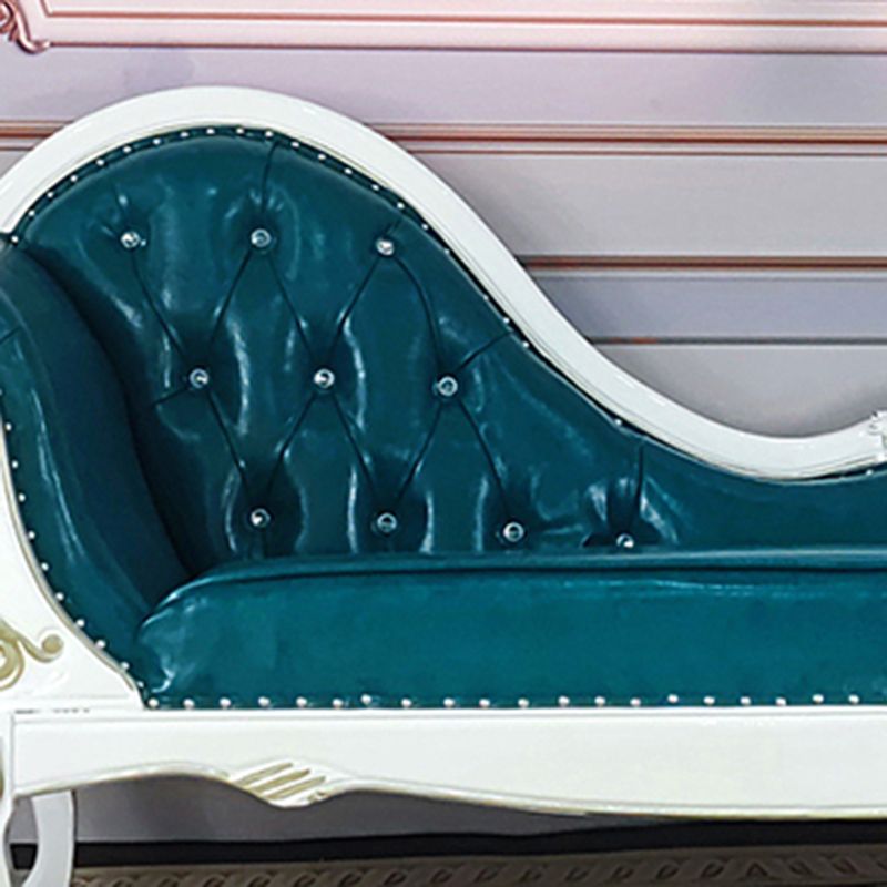 Glam Chaise Lounge Couch Leather Chaise Lounge Chair with Legs