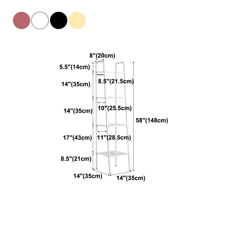 Modern Metal Ladder Bookshelf Vertical Open Bookshelf for Living Room Clearhalo 'Bookcases' 'furn' 'furn_bookcases' 'Furniture' 'furniture_bookcases' 'Office Furniture' 1200x1200_63a48f03-e25d-4c05-9057-74627a31b0d4