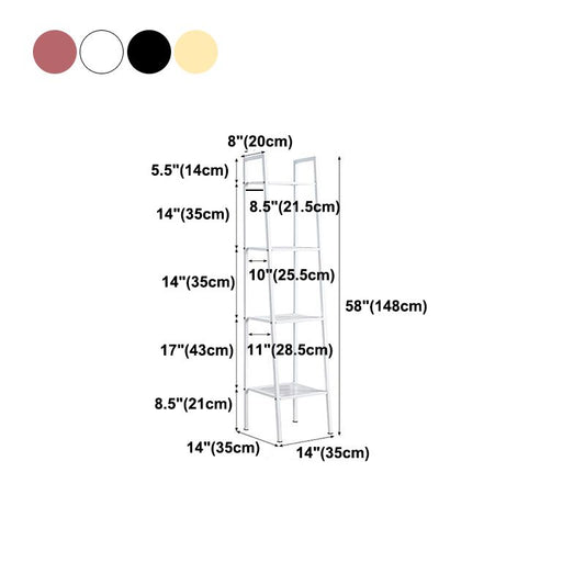 Modern Metal Ladder Bookshelf Vertical Open Bookshelf for Living Room Clearhalo 'Bookcases' 'furn' 'furn_bookcases' 'Furniture' 'furniture_bookcases' 'Office Furniture' 1200x1200_63a48f03-e25d-4c05-9057-74627a31b0d4