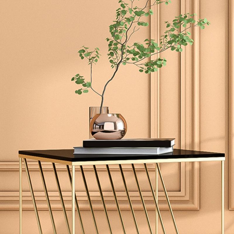 Moderne accenttafel nachtkastje glas nachttafel met planken, 19,7 "lang