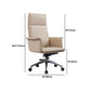 High Back Leather Swivel Office Chair with Chrome Arms Upholstered Task Chair Clearhalo 'furn' 'furn_office_chair' 'Furniture' 'Office Chairs' 'Office Furniture' 'office_chair' 1200x1200_63a57aef-11a9-4663-87dc-3fc9c3ff5539