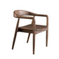 Solid Wood Contemporary Open Back Dining Room Chair in Brown