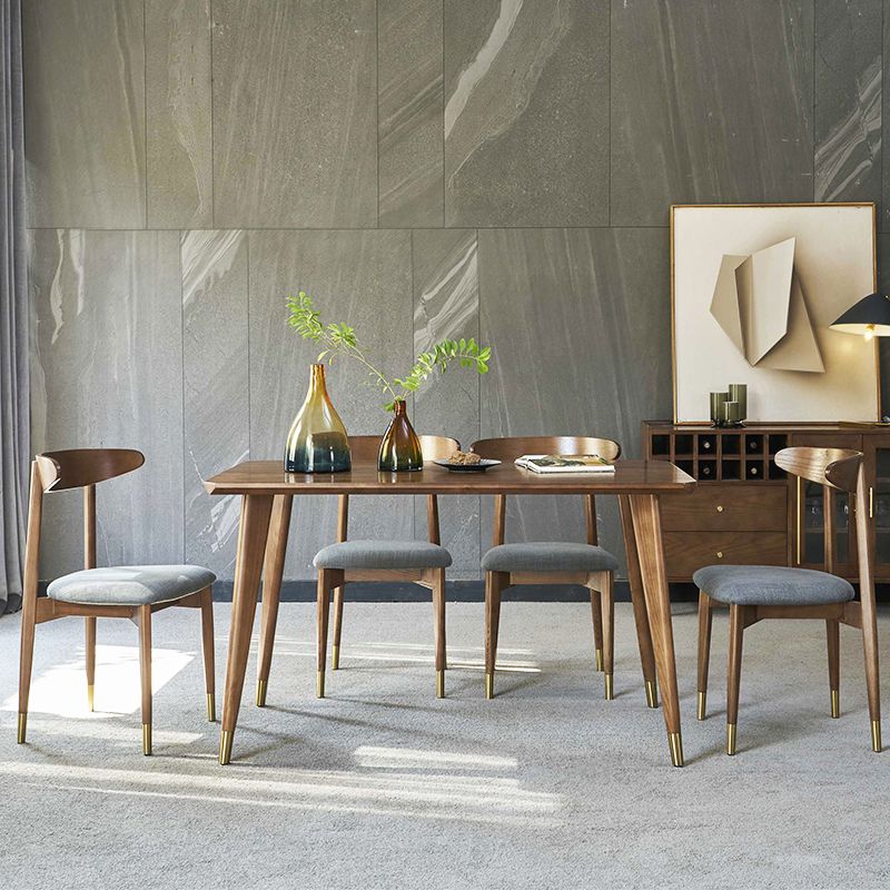 Traditional Luxury Dining Table Rectangle Solid Wood Dining Table with 4 Legs for Home Clearhalo ' dining_table' 'Dining Tables & Seating' 'Dining Tables' 'furn' 'furn_dining_table' 'Furniture' 'furniture_dining_table' 'Kitchen & Dining Furniture' 'kitchen&dining_furn' 'kitchen' 'kitchen_dining_table' 1200x1200_63a87edf-1c5d-48be-8f75-0a08b5396865