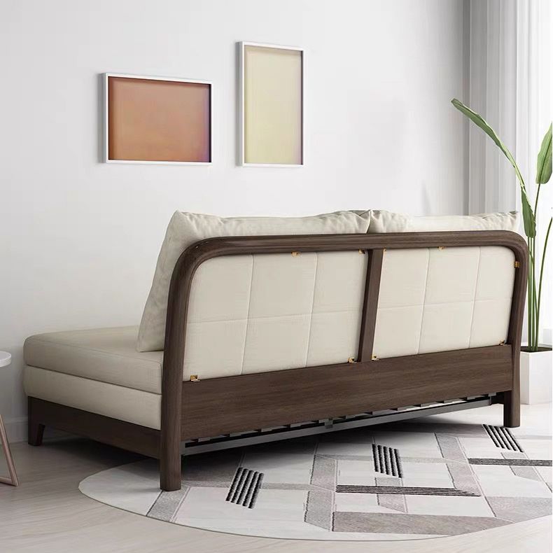 Contemporain 29.52 "H Frame en bois Coton mélange canapé-lit sans bras