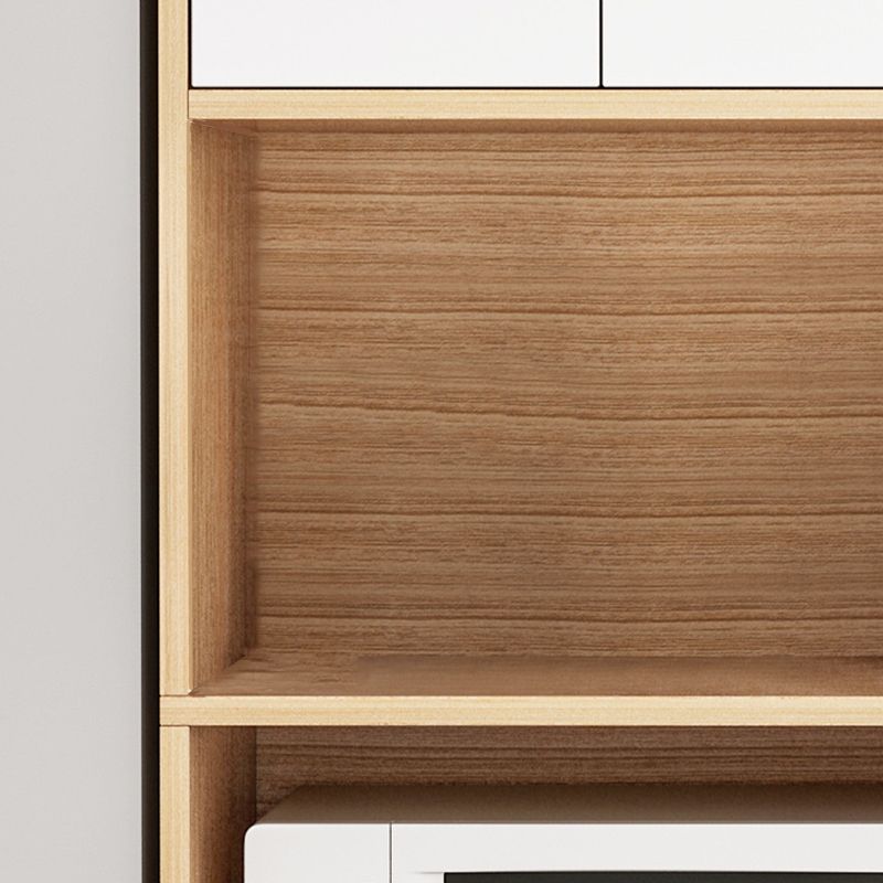 Mesa de acabado antiguo mesa de comedor de madera diseñada con almacenamiento abierto