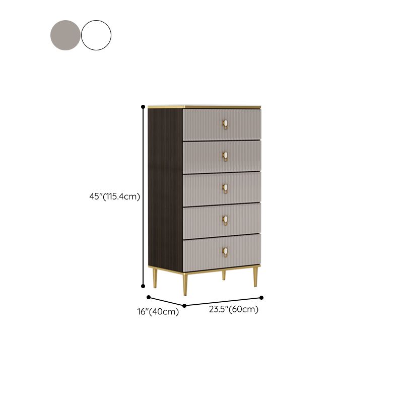 Modern de almacenamiento Cofensador de almacenamiento Cofre de piedra con 5 cajones