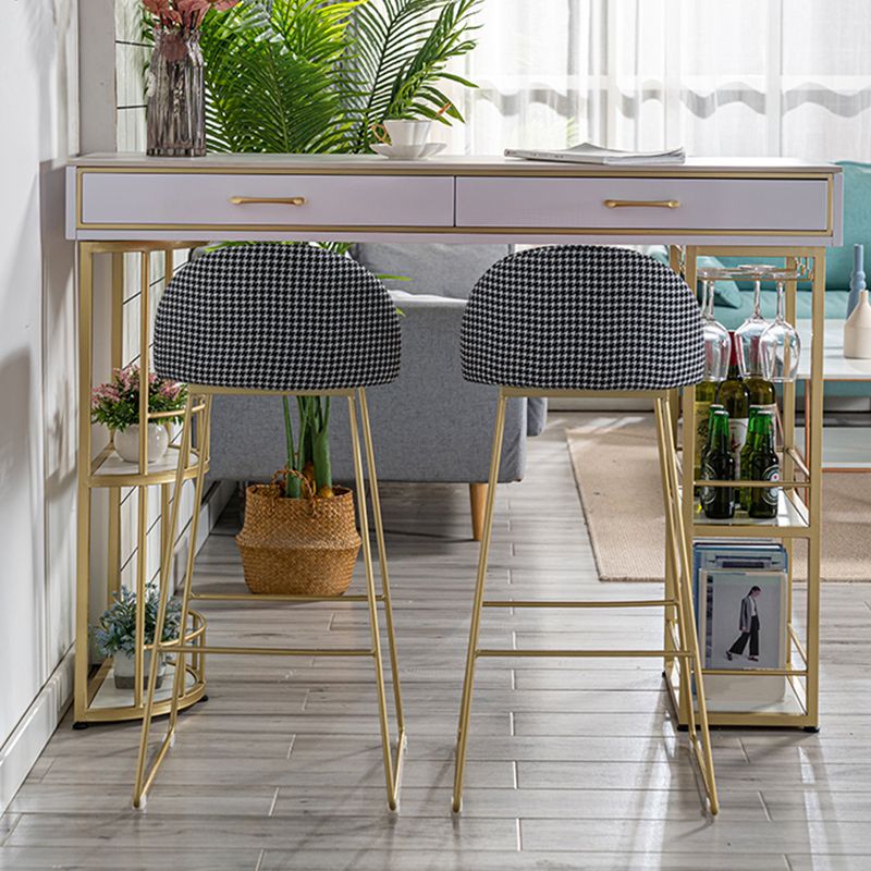 Base en métal de table de barre de rectangle en pierre avec des tiroirs pour le salon