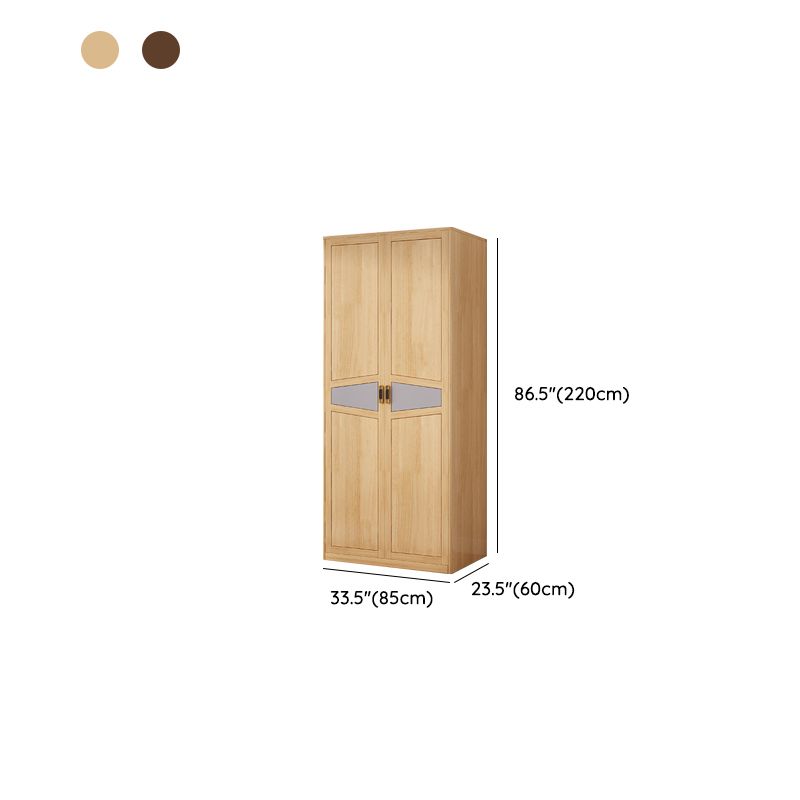 Freistehende massive Holzrahmengarderobe traditioneller Garderobe mit Regalen