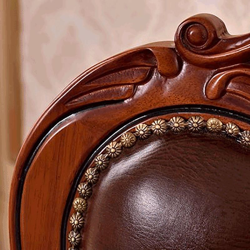 Sedia da pranzo in stile tradizionale sedia da pranzo imbottita in legno di gomma