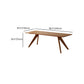 Modern Natural Rectangle Dining Room Table Pine Solid Wood Dinette Table