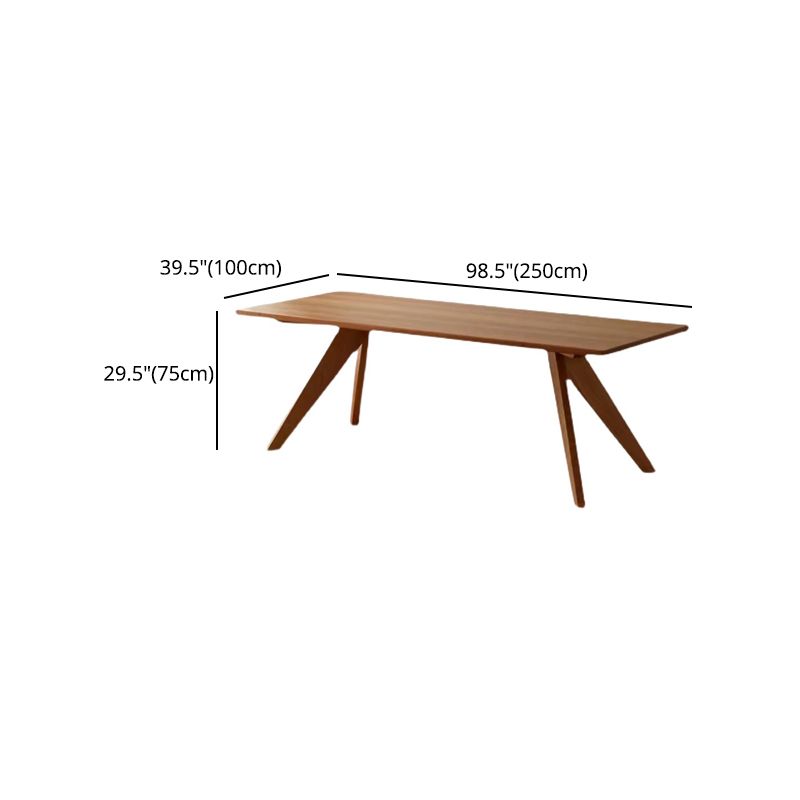 Modern Natural Rectangle Dining Room Table Pine Solid Wood Dinette Table