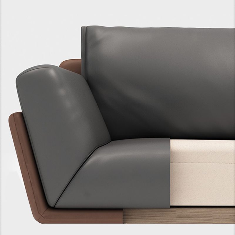 Black Faux Leather Flared Arm Chesterfield Sofa Industrial Style Seating Clearhalo 'furn' 'furn_sofas' 'Furniture' 'Living Room Furniture' 'Sofa' 'sofas' 1200x1200_63af83d3-b922-4b8b-a2f2-96a947a5c3ea