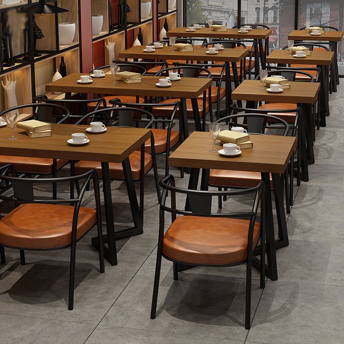 Industrial Solid Wood Dinner Room Kitchen Table Brown Sled Base Table for Dinning Room Clearhalo ' dining_table' 'Dining Tables & Seating' 'Dining Tables' 'furn' 'furn_dining_table' 'Furniture' 'furniture_dining_table' 'Kitchen & Dining Furniture' 'kitchen&dining_furn' 'kitchen' 'kitchen_dining_table' 1200x1200_63b07950-b524-42bf-86e6-8d405dac54a8