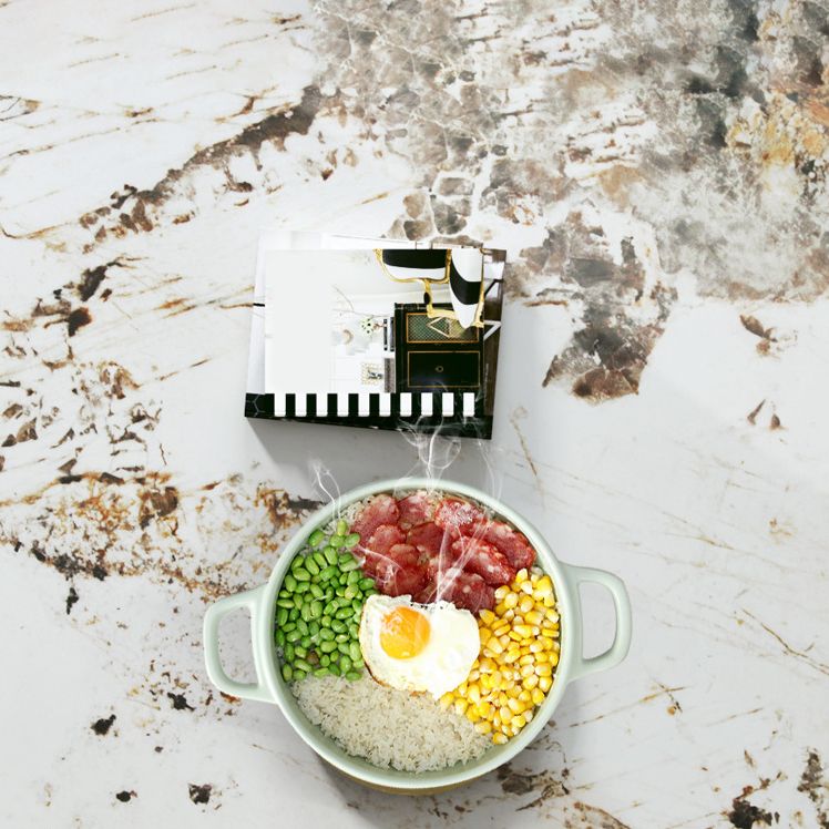 デザイナースタイル1/4/5/7ピース長方形ダイニングセット焼結ストーントップダイナテーブルセット