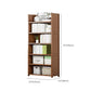Contemporary Closed Back Bookcase Standard Engineered Wood Bookshelf