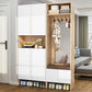 2- Drawer Wooden Contemporary Accent Cabinet with Doors and Shelves
