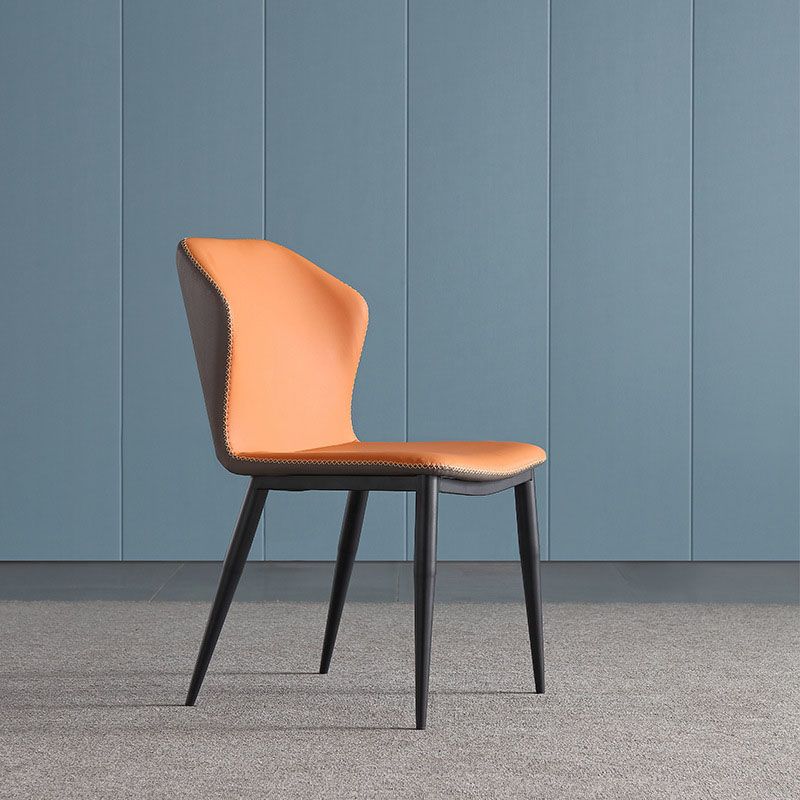 Wingback Parsons stoel stoel industriële stijl faux lederen eetkamerstoelen voor keuken