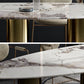 Oval Sintered Stone Dining Table Luxury Kitchen Table with 3 Legs in Gold Clearhalo ' dining_table' 'Dining Tables & Seating' 'Dining Tables' 'furn' 'furn_dining_table' 'Furniture' 'furniture_dining_table' 'Kitchen & Dining Furniture' 'kitchen&dining_furn' 'kitchen' 'kitchen_dining_table' 1200x1200_63b639b4-9af8-4a3c-9f53-c54d61d7ac58