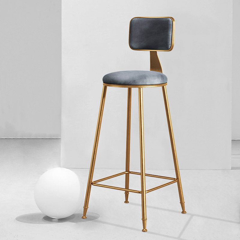 Glam Metal Upholstered Barstool Bristol Bar Stool with Iron Legs and Cushion Low Back Clearhalo 'Bar Furniture' 'Bar Stools' 'bar_stools' 'furn' 'furn_bar_stools' 'furniture_bar_stools' 'Kitchen & Dining Furniture' 'kitchen&dining_furn' 'kitchen' 'kitchen_furn' Furniture' 1200x1200_63b6f7a0-935a-47ec-86c7-40ed1a94d39f