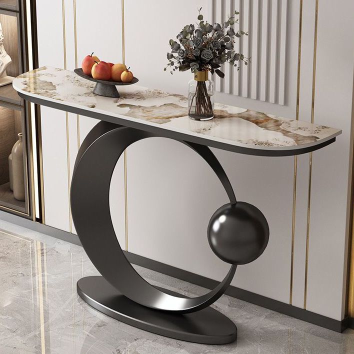 Tavolo accento console glam di divani console di finitura antica in pietra