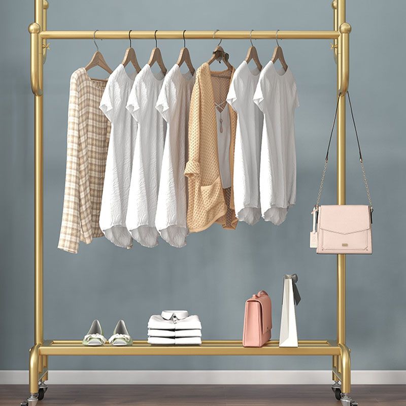 Moderne Style Coat Rack Metallic Free Standing Hooks Design -Kleiderbügel mit Regalen