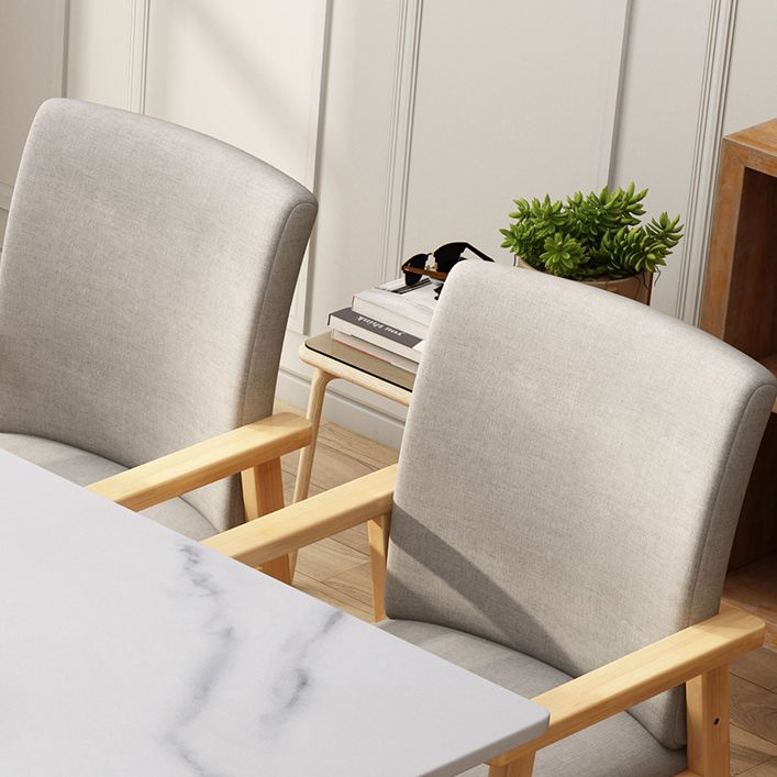 Minimalist Sintered Stone Top Kitchen Dining Set White Standard Dining Set with 4 Legs Table Clearhalo 'Dining Room Sets' 'Dining Tables & Seating' 'dining_room_set' 'furn' 'furn_dining_room_set' 'Furniture' 'furniture_dining_room_set' 'Kitchen & Dining Furniture' 'kitchen&dining_furn' 'kitchen' 1200x1200_63ba35ca-017e-4ead-936b-68b7d53298e4