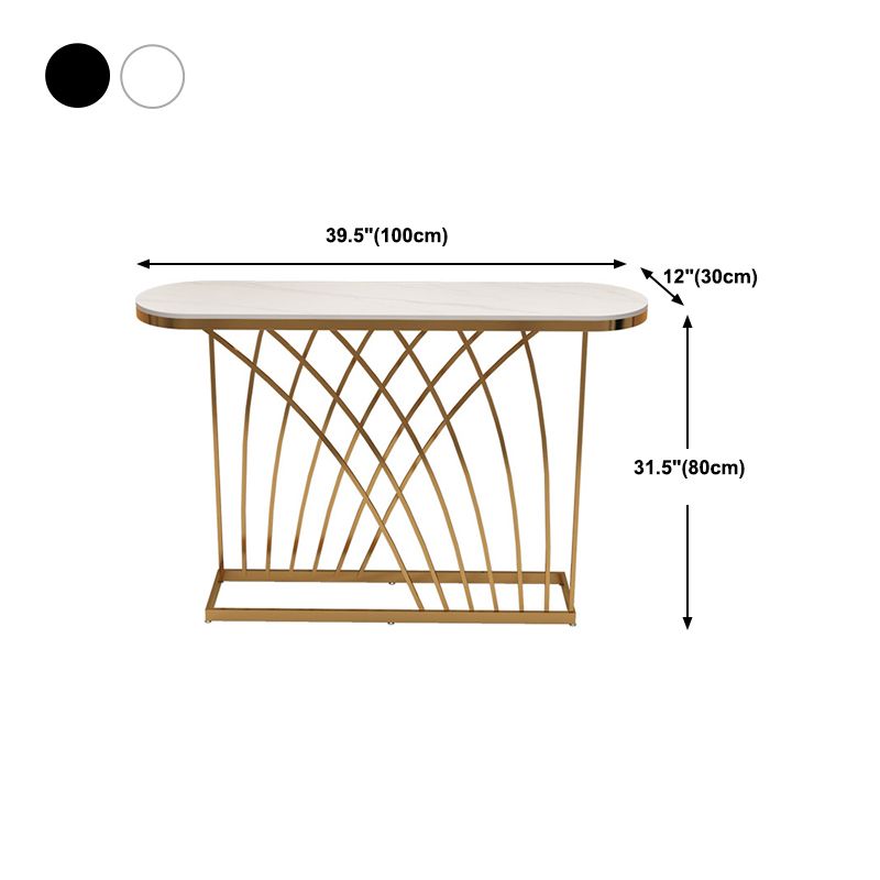 Tavolo da console Hall 31,5 "Tavolo di accento ovale con scaffale