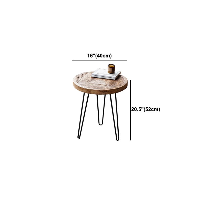 Nordic Style Cocktail Table Brown Elm Wood Top Metal Base Round/square Coffee Table Clearhalo 'Coffee & Accent Tables' 'Coffee Tables' 'coffee_tables' 'furn' 'furn_coffee_tables' 'Furniture' 'furniture_coffee_tables' 'Living Room Furniture' 1200x1200_63bcc88d-07b3-4234-847a-5dcef4ce8893