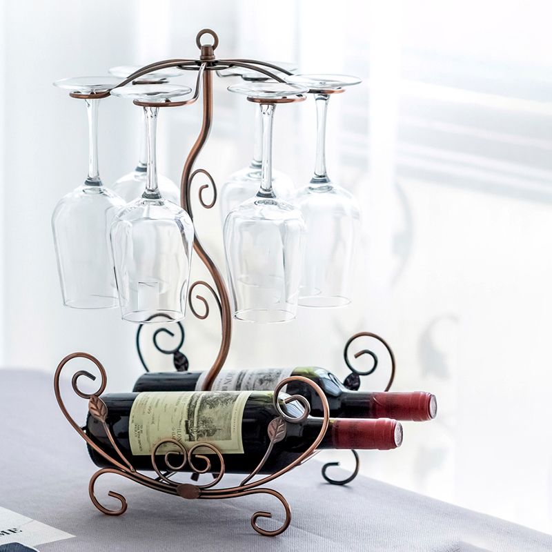 Glam Tabletop Wine Holder Rack Metal Wine Rack Kit voor woonkamer
