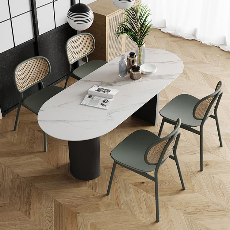 Solid Wood Oval Dining Table Modern Double Pedestal Table for Dining Room Clearhalo ' dining_table' 'Dining Tables & Seating' 'Dining Tables' 'furn' 'furn_dining_table' 'Furniture' 'furniture_dining_table' 'Kitchen & Dining Furniture' 'kitchen&dining_furn' 'kitchen' 'kitchen_dining_table' 1200x1200_63c01933-e4bd-409a-8370-a218dff76f7f