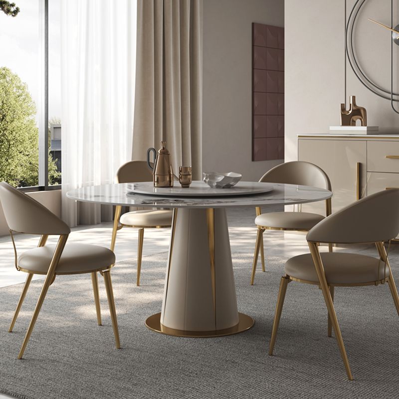 Upholstered Side Chair Nordic Style Open Back Armless Chair in Grey Clearhalo 'Dining Chairs' 'Dining Tables & Seating' 'dining_chair' 'furn' 'furn_dining_chair' 'Furniture' 'Kitchen & Dining Furniture' 1200x1200_63c04ddd-e32b-4e45-a068-a32149c6499f