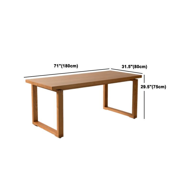 Modern Rectangle Dining Set 1/3/5 Pieces Solid Wood Dining Table with Slat Back Chairs
