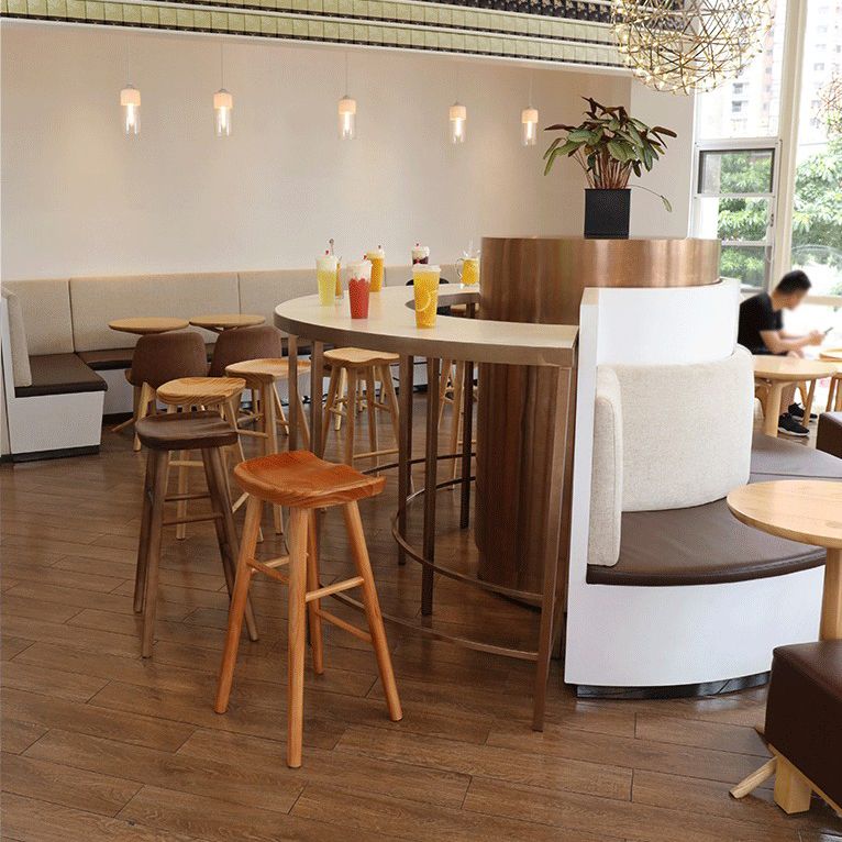 Contemporary Solid Wood Home Stool Matte Finish Footrest Barstool Clearhalo 'Bar Furniture' 'Bar Stools' 'bar_stools' 'Furniture' 'furniture_bar_stools' 'Kitchen & Dining Furniture' 1200x1200_63c27245-f11a-4200-9560-752284de8cfa