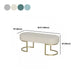 17.7" H Cushioned Ottoman Bench Glam Metal Seating Bench with Legs Clearhalo 'Benches' 'Chairs & Seating' 'furn' 'furn_benches' 'Furniture' 'Living Room Furniture' 1200x1200_63c29d08-ccf7-475b-a062-d73e8f3f8429